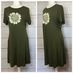 Sunflower Tee Dress NWOT
